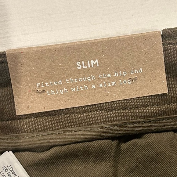 Madewell Men’s Slim Brushed Chino Pants Olive Colored Size 36 x 34 - Picture 12 of 14